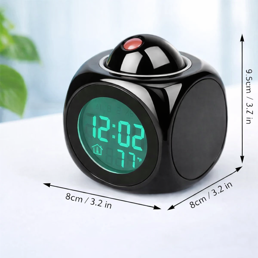 Projection Alarm Clock with Ceiling Display