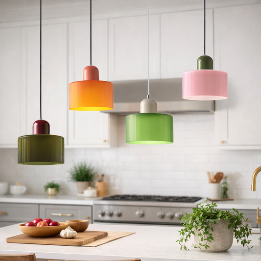 Vintage Stained Glass Mini Pendant Light for Bedside & Dining Spaces