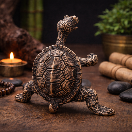 Mini Turtle Incense Holder Antique Bronze