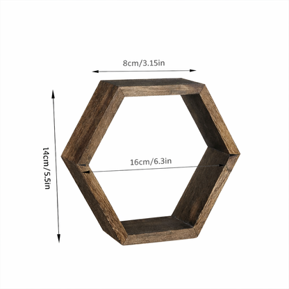 Hexagon Floating Wall Shelf