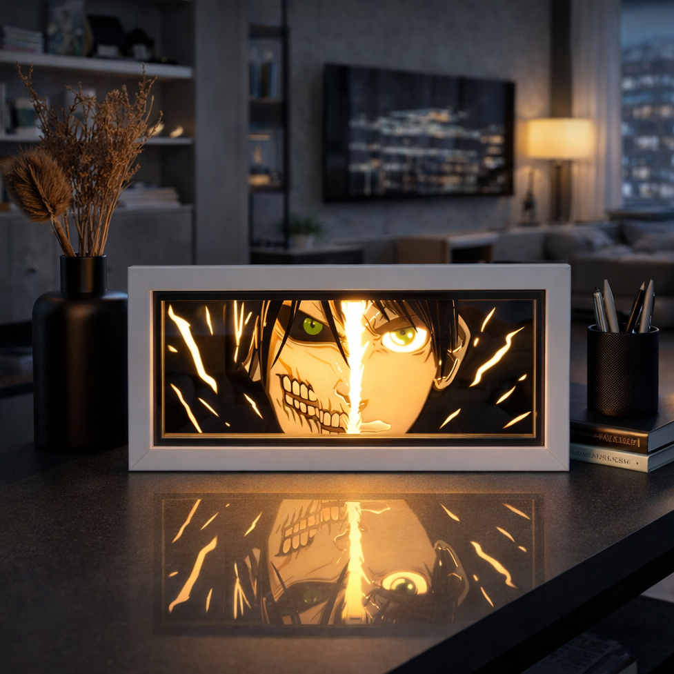Anime Series 3D Paper Cut Shadow Box LED Night Light