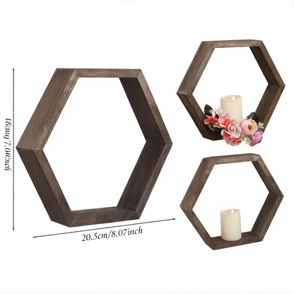 Hexagon Floating Wall Shelf
