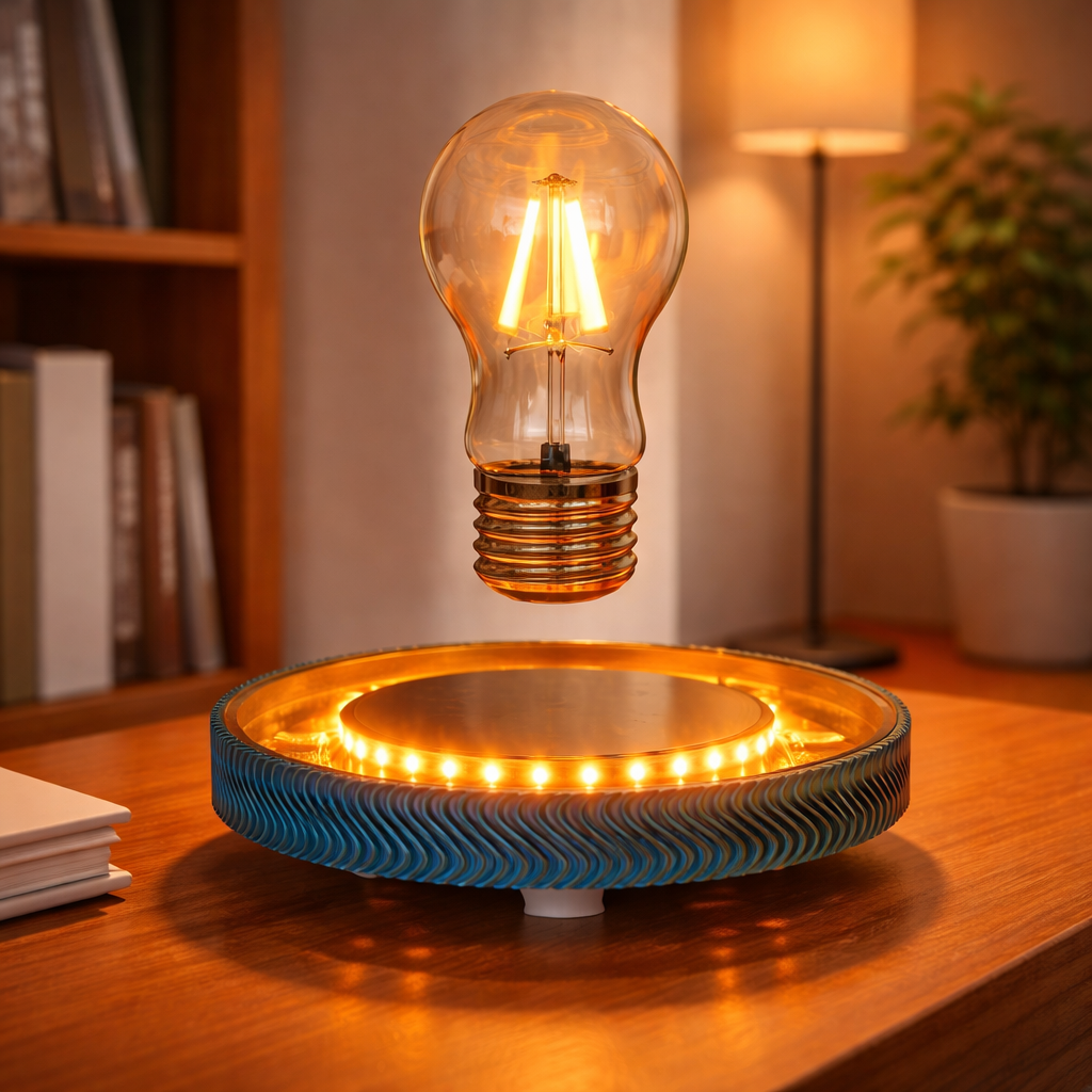 Magnetic Levitating Lamp – Floating Moon, Saturn or Light Bulb LED Table Lamp