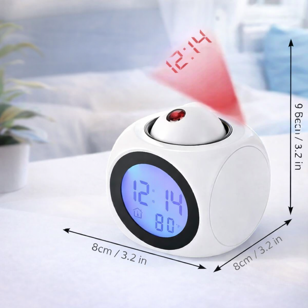 Projection Alarm Clock with Ceiling Display