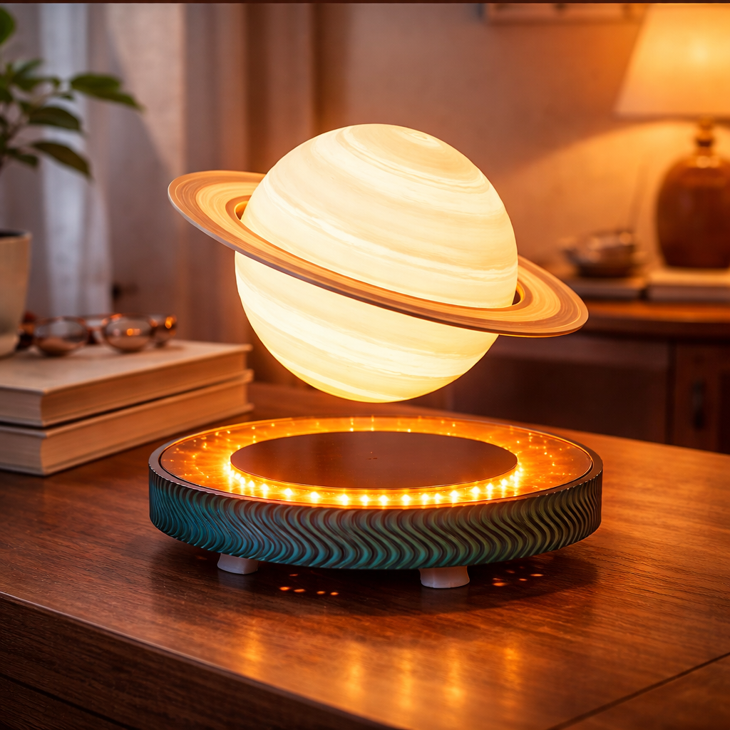 Magnetic Levitating Lamp – Floating Moon, Saturn or Light Bulb LED Table Lamp