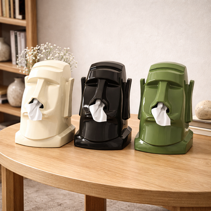 Modern Stone Figure Tissue Box – Creative Decorative Paper Towel Holder for Living Room & Bedroom