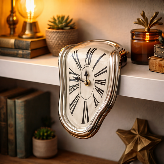 Surreal Melting Wall Clock Salvador Dali Style