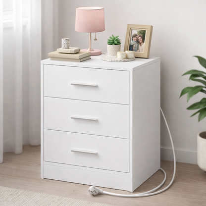 WOLTU Modern Nightstand with Charging Station