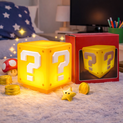 Mario 3D LED Question Mark Night Lightdside Lamp USB Rechargeable Gift