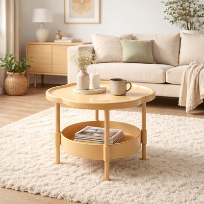 Modern Cloud Shape Coffee Table with Storage