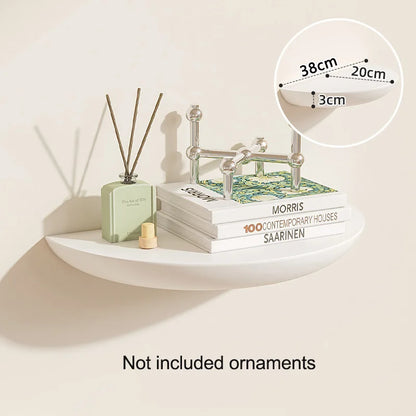 Solid Wooden Semicircle Wall Shelf