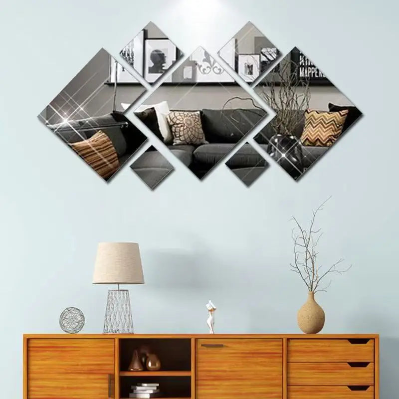 3D Acrylic Mirror Wall Stickers