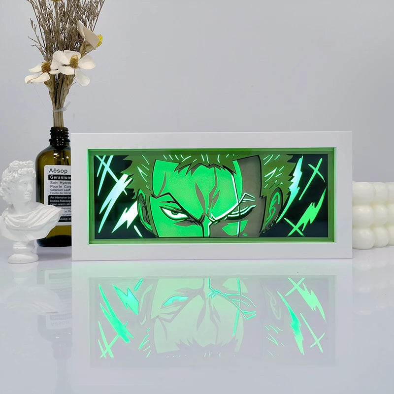 Anime Series 3D Paper Cut Shadow Box LED Night Light