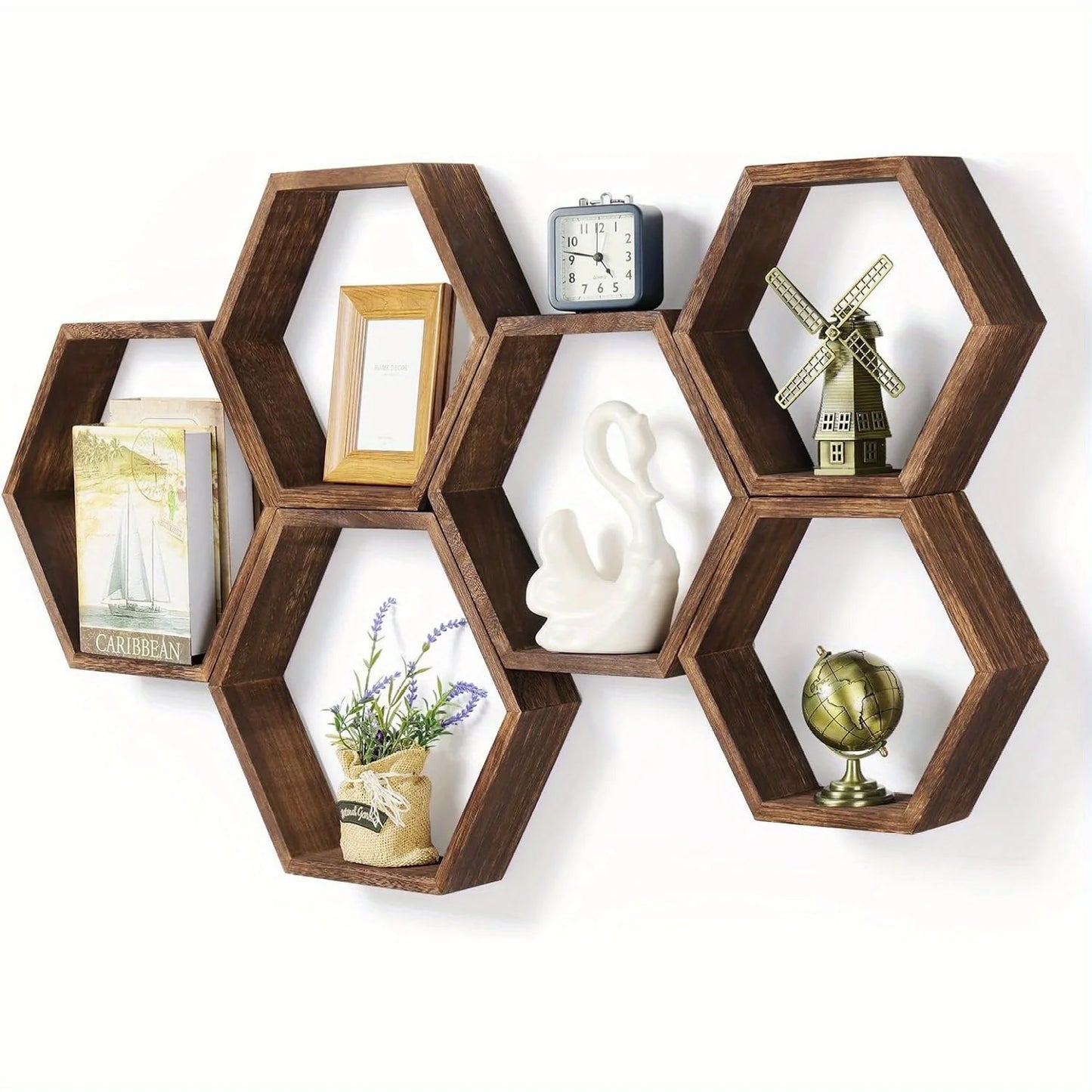 Hexagon Floating Wall Shelf