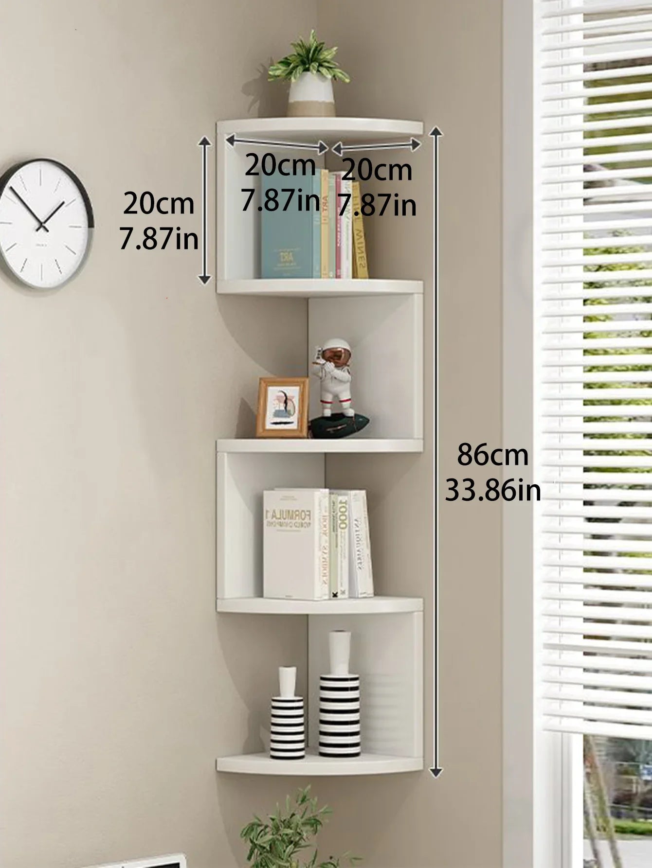 Boho Corner Floating Wall Shelf 2/4/5 Layers