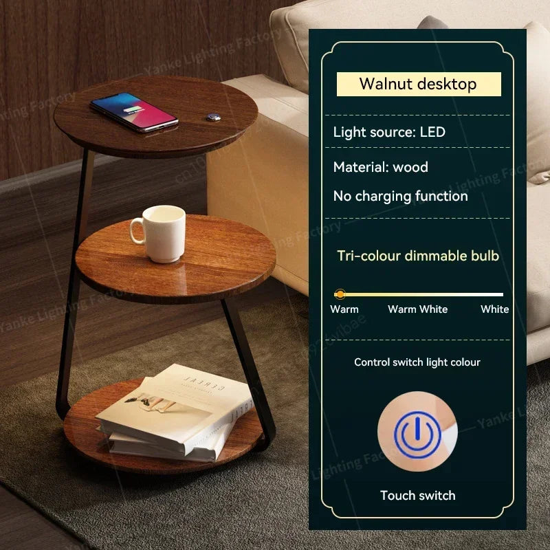 Modern LED Floor Lamp with Shelf