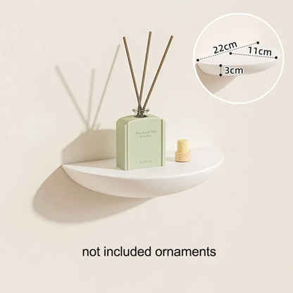 Solid Wooden Semicircle Wall Shelf