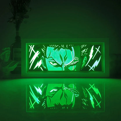 Anime Series 3D Paper Cut Shadow Box LED Night Light