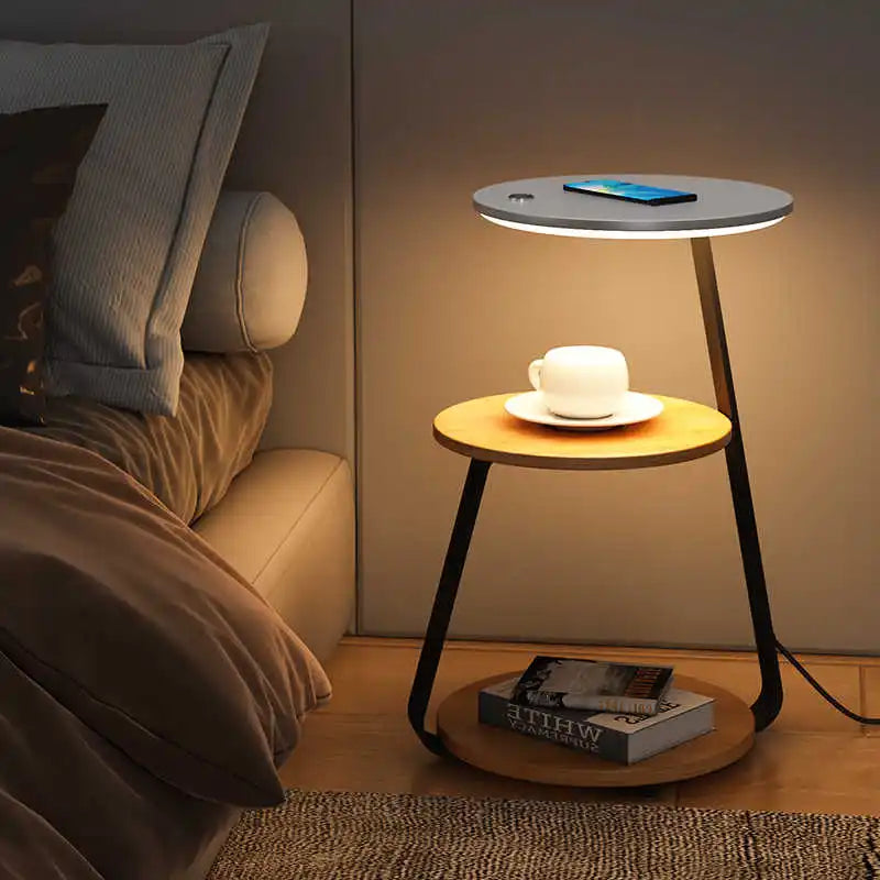 Modern LED Floor Lamp with Shelf