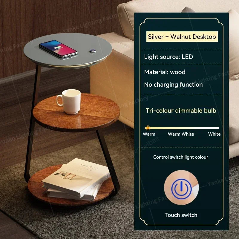 Modern LED Floor Lamp with Shelf