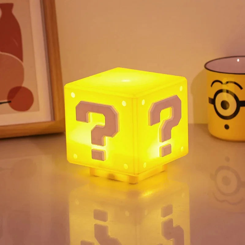 Mario 3D LED Question Mark Night Lightdside Lamp USB Rechargeable Gift