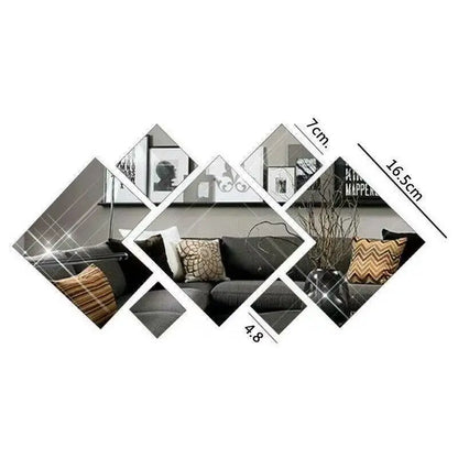 3D Acrylic Mirror Wall Stickers