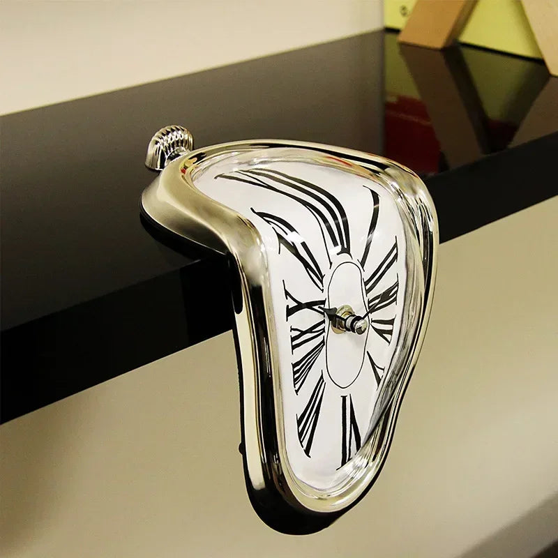 Surreal Melting Wall Clock Salvador Dali Style