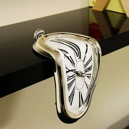 Surreal Melting Wall Clock Salvador Dali Style