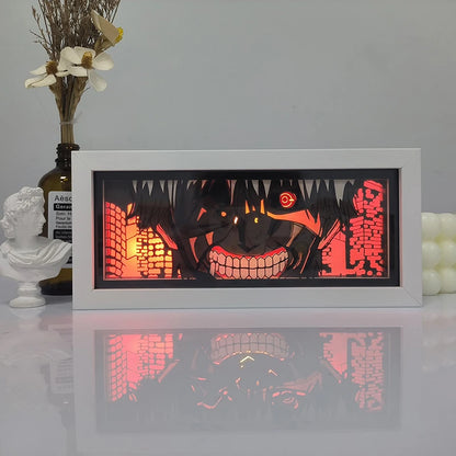 Anime Series 3D Paper Cut Shadow Box LED Night Light