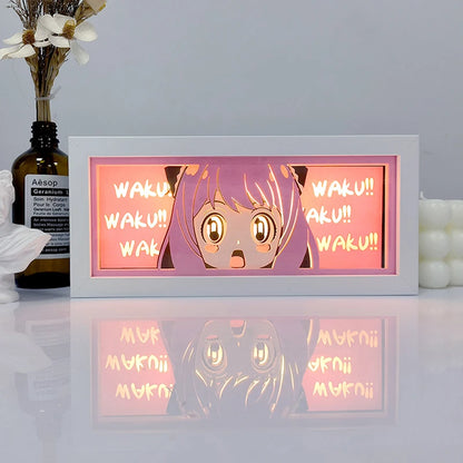 Anime Series 3D Paper Cut Shadow Box LED Night Light
