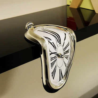 Surreal Melting Wall Clock Salvador Dali Style