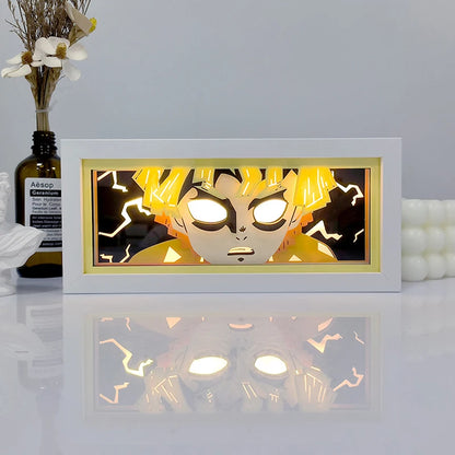 Anime Series 3D Paper Cut Shadow Box LED Night Light