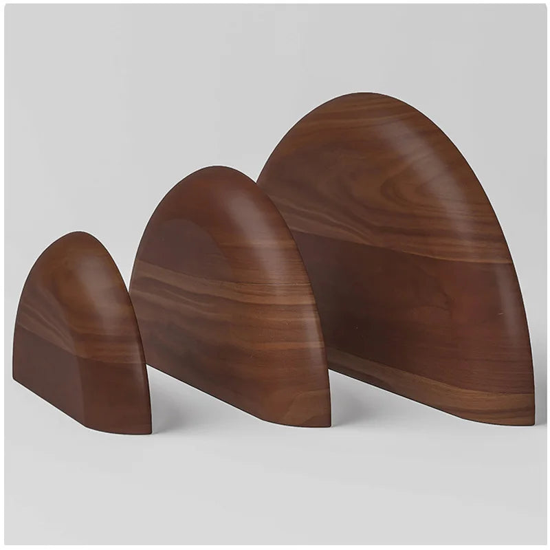 Solid Wooden Semicircle Wall Shelf
