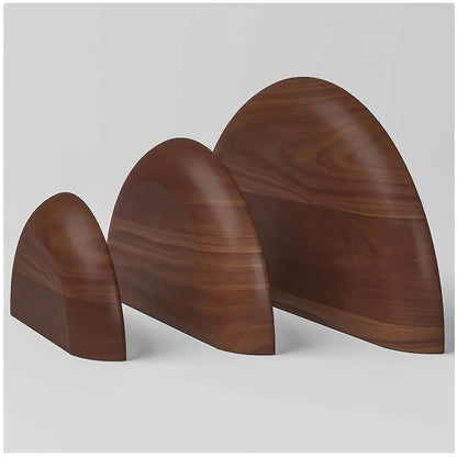 Solid Wooden Semicircle Wall Shelf