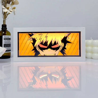 Anime Series 3D Paper Cut Shadow Box LED Night Light