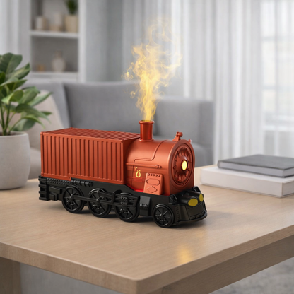 Steam Train Essential Oil Diffuser 300ml – Ultrasonic Train Humidifier with Light, Ultra Quiet Aroma Diffuser with Remote Control