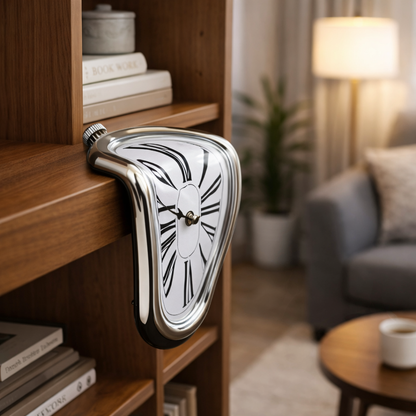 Surreal Melting Wall Clock Salvador Dali Style
