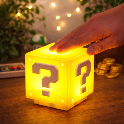 Mario 3D LED Question Mark Night Lightdside Lamp USB Rechargeable Gift