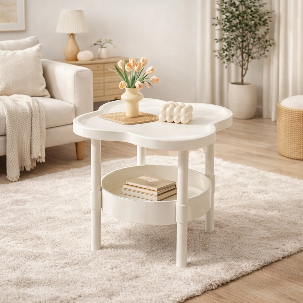 Modern Cloud Shape Coffee Table with Storage