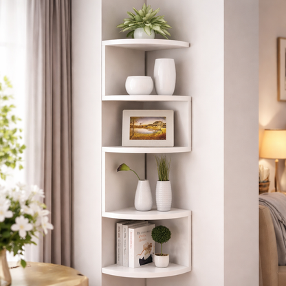 Boho Corner Floating Wall Shelf 2/4/5 Layers