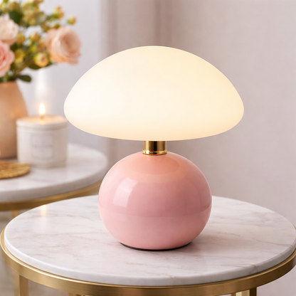 French Cream Mushroom Table Lamp