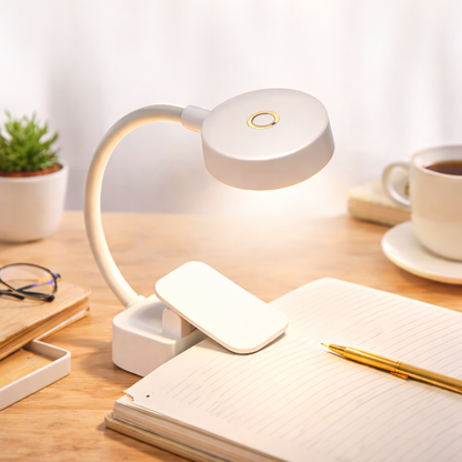 USB Rechargeable Clip Book Light – Foldable LED Reading & Night Lamp
