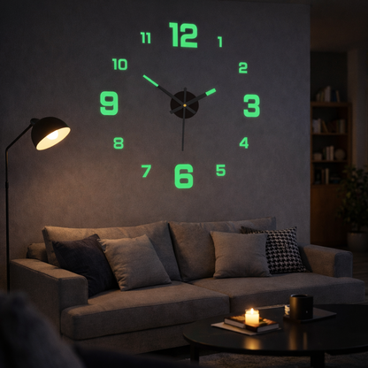DIY Luminous Digital Wall Clock