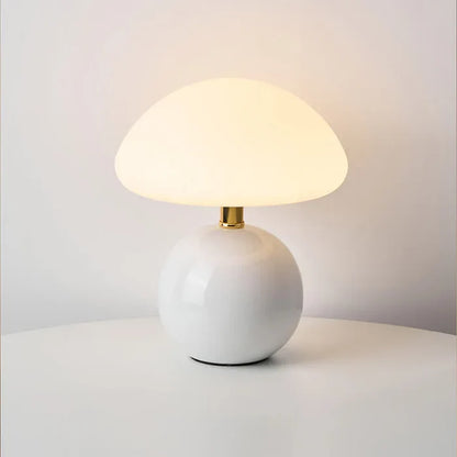 French Cream Mushroom Table Lamp