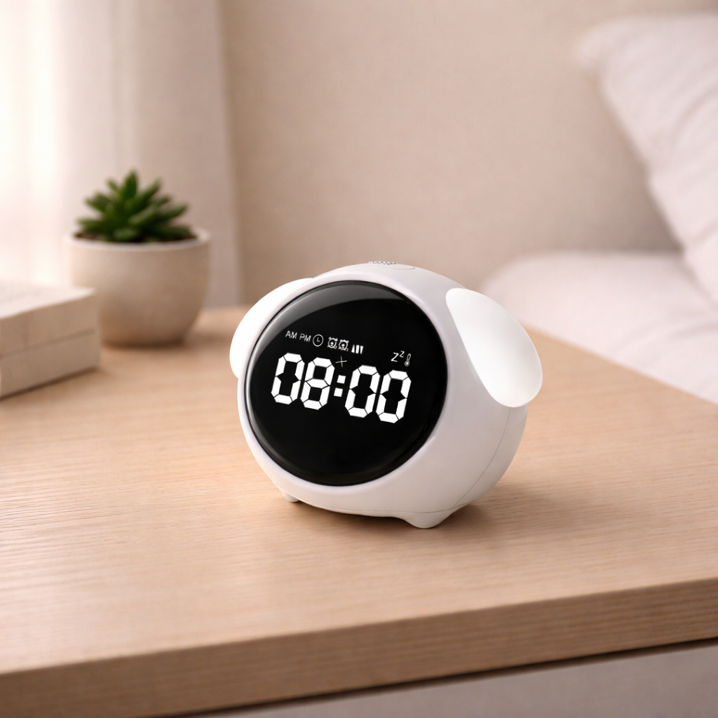 Digital Emotion Alarm Clock – LED Touch Night Light