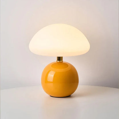 French Cream Mushroom Table Lamp