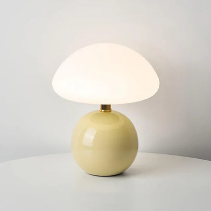 French Cream Mushroom Table Lamp