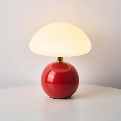 French Cream Mushroom Table Lamp