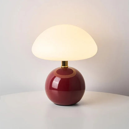 French Cream Mushroom Table Lamp