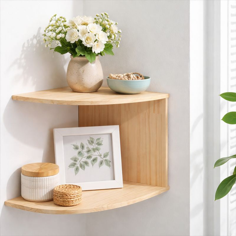 Boho Corner Floating Wall Shelf 2/4/5 Layers